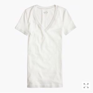 J. Crew Perfect-fit V-neck Tee (NWT) - White
